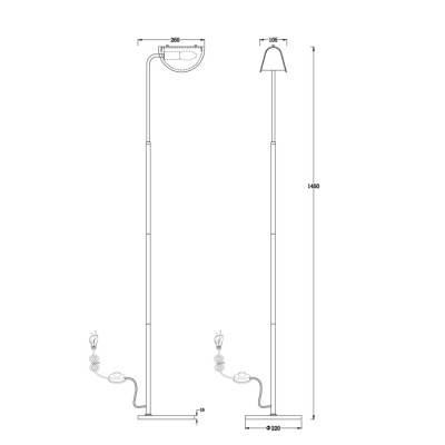 Торшер Mallow FR5228FL-01C