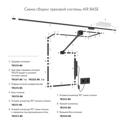 Шинопровод AIR BASE TR5201-BK