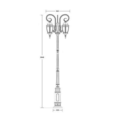 Наземный фонарь ARSENAL L 91210LB 18 E7Gb