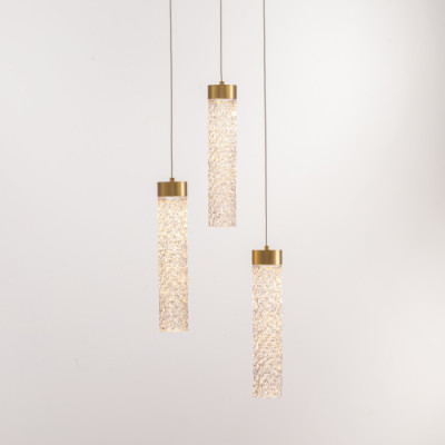 Подвесной светильник MD24030028 MD24030028-3A brass/clear