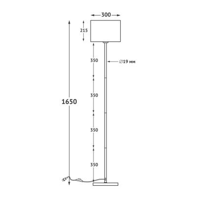 Торшер  UML-T521 E27 BLACK/BLACK