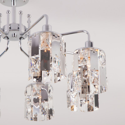 Потолочная люстра Scoppio 10101/8 хром/прозрачный хрусталь Strotskis
