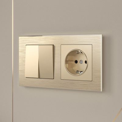 Рамка Aluminium шампань алюминий W0021711