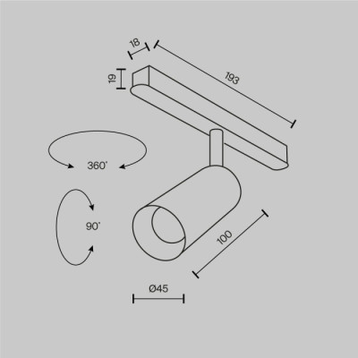 Трековый светильник Focus LED TR032-2-5W3K-M-BW
