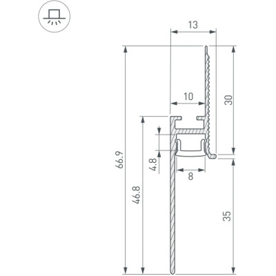 Профиль для светодиодной ленты BENT-SIDE 043675(1)