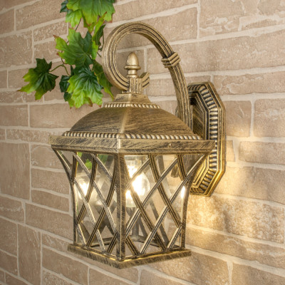 Настенный фонарь уличный Cassiopeya Cassiopeya D черное золото