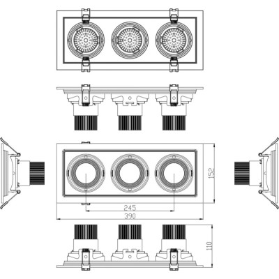 Точечный светильник  SKD-13-36-40K-W20